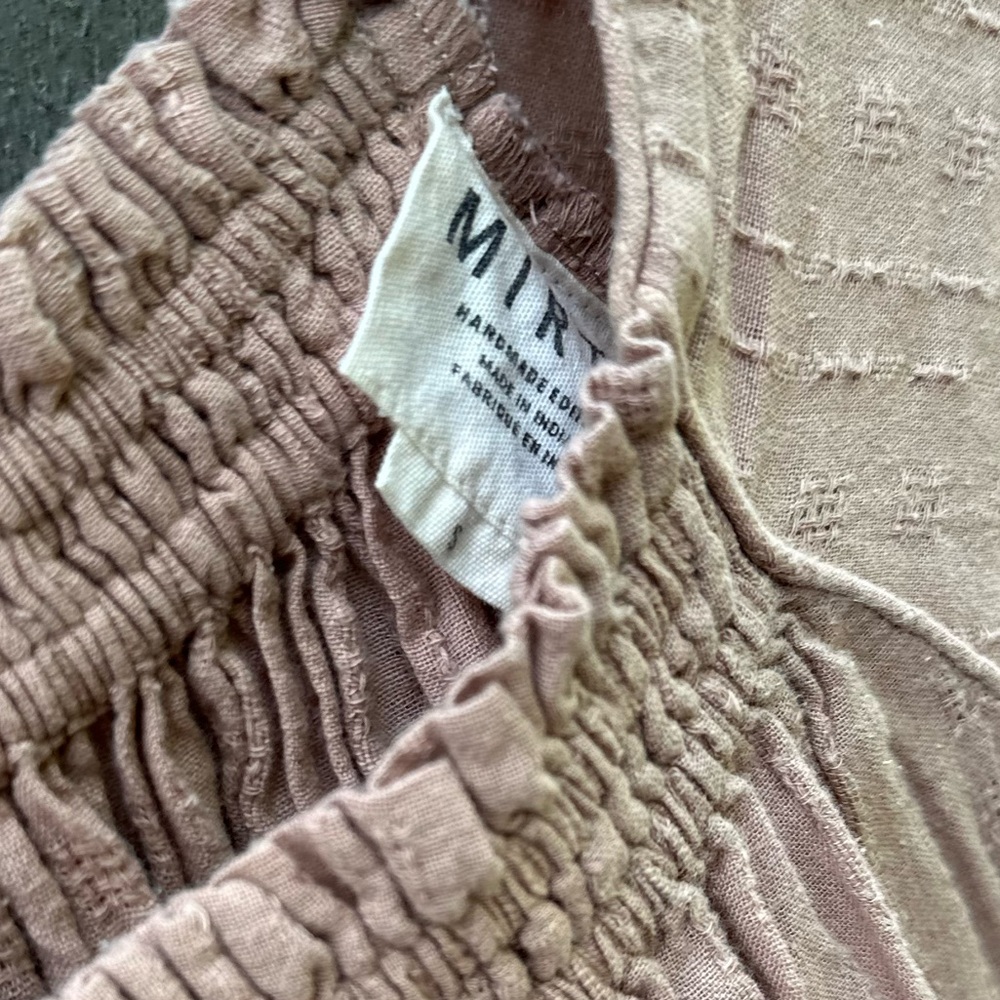MIRTH Vienna bohemian blouse. Desert sand. Size Small. - Picture 3 of 4